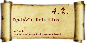 Agulár Krisztina névjegykártya