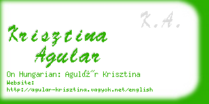 krisztina agular business card